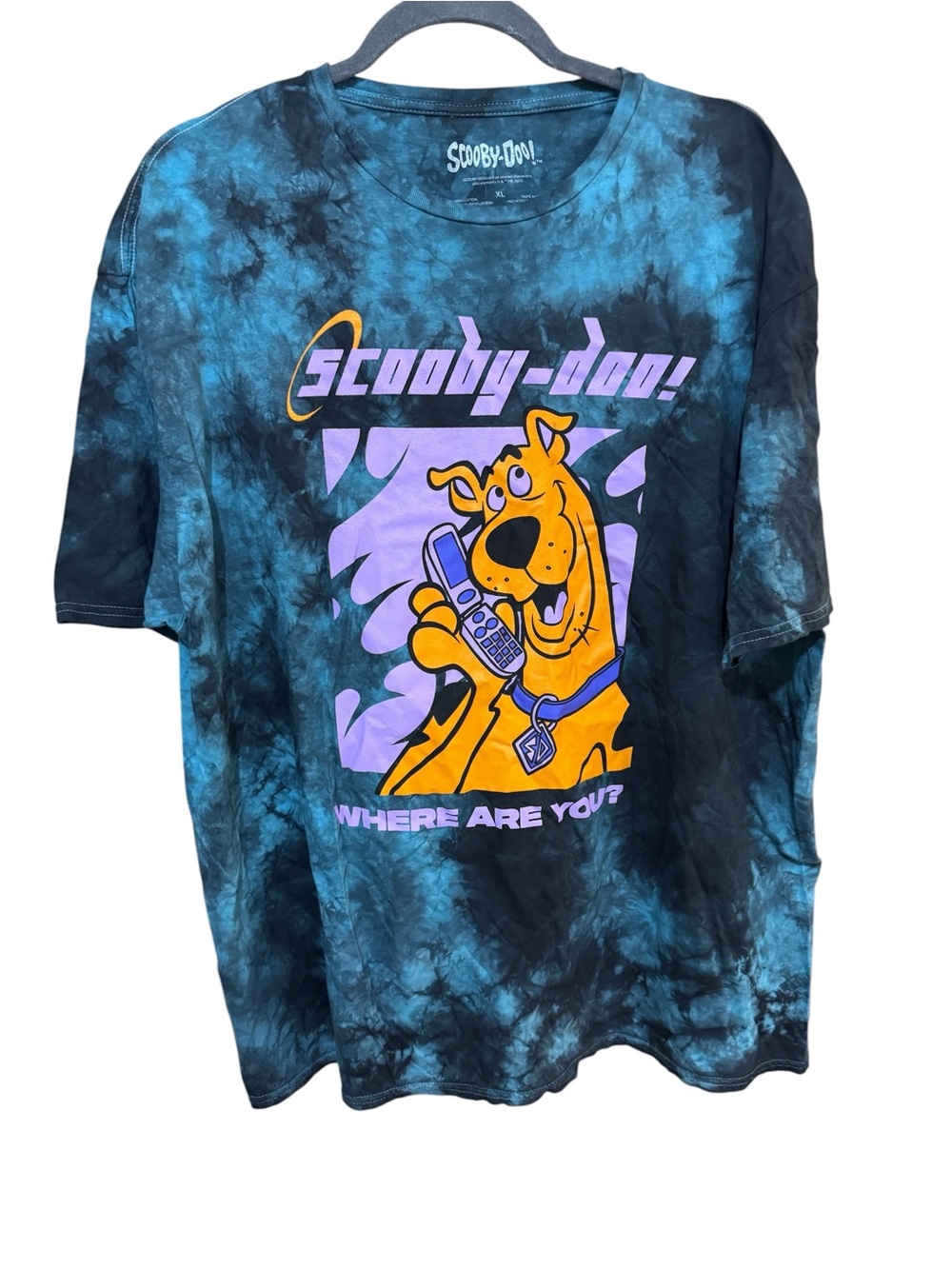 Scooby-Doo Where Are You Tie Dye T-Shirt BoxLunch Exclusive Blue Black XL